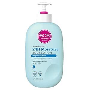 eos Shea Better Body Lotion- Fragrance Free, 24-Hour Hydration Skin Care, 16 fl oz