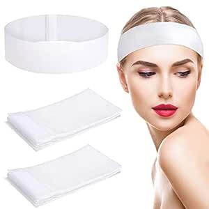 Pimoys 30 Count Spa Headband for Women Disposable Skincare Headbands for Facials Esthetician Supplies Stretch Headbands for Women's Hair