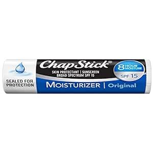 ChapStick Moisturizer Original Lip Balm Tube, SPF 15 and Skin Protectant - 0.15 Oz