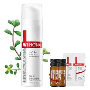 WINONA Face Moisturizing Cream for Sensitive Skin,Soothing Dry,Itchy,Red skin, with Portulaca Oleracea Extract, Prinsepia Utilis Royle Suitable for Daily Skin Care,15g+2x4g