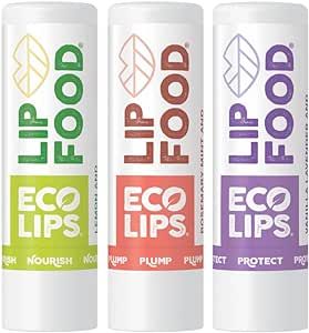 Eco Lips Lip Food - Nutrient Dense & Organic Lip Balm (Nourish, Plump and Protect)